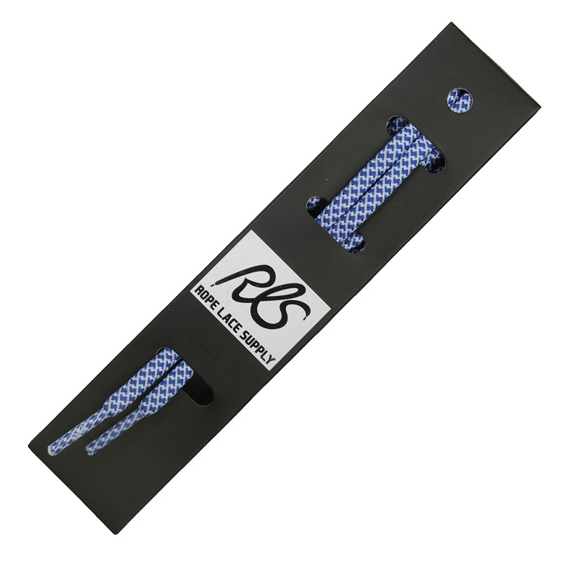  синие шнурки Rope Lace Supply Roshe Laces blue/white 48 кругл - цена, описание, фото 1